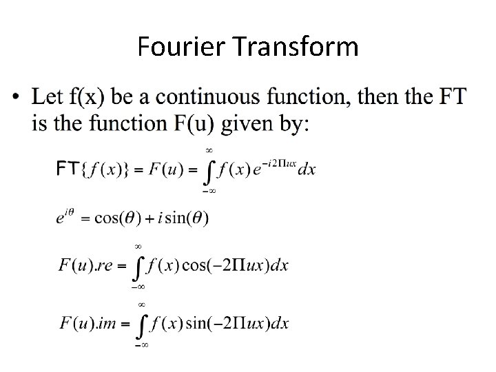 Fourier Transform 