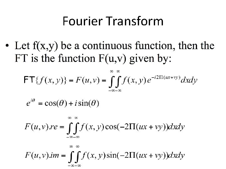 Fourier Transform 