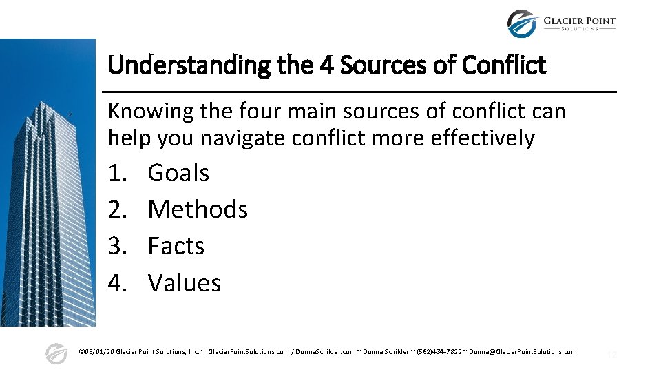Understanding the 4 Sources of Conflict Knowing the four main sources of conflict can