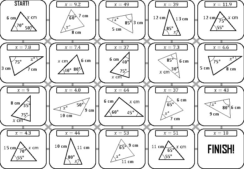 START! 60° 7 cm 6 cm 70° 50° 6 cm 3 cm 7 cm START! 60° 7 cm 6 cm 70° 50° 6 cm 3 cm 7 cm