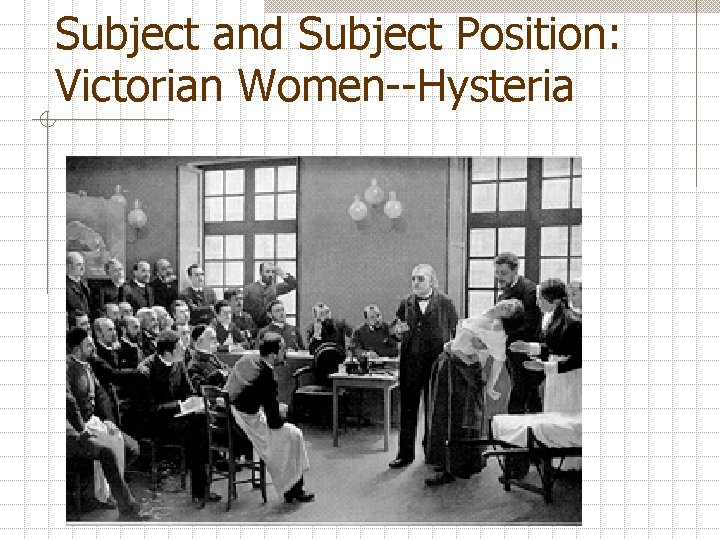 Subject and Subject Position: Victorian Women--Hysteria 