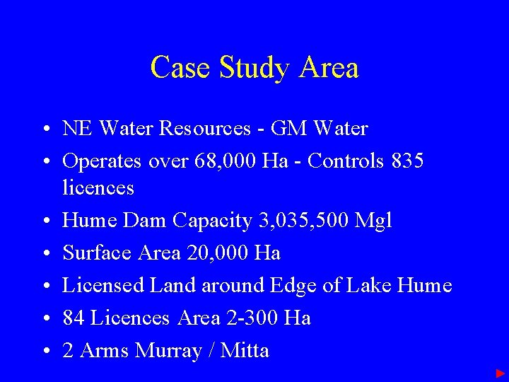 Case Study Area • NE Water Resources - GM Water • Operates over 68,