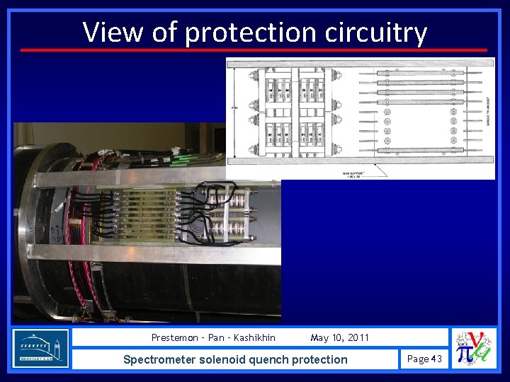 View of protection circuitry Prestemon – Pan – Kashikhin May 10, 2011 Spectrometer solenoid