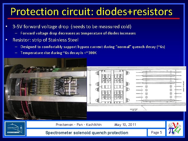 Protection circuit: diodes+resistors • 3 -5 V forward voltage drop (needs to be measured