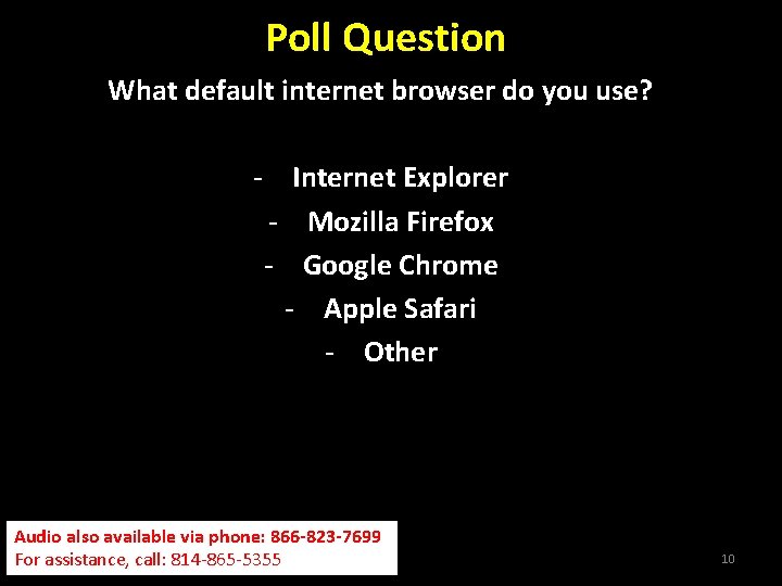 Poll Question What default internet browser do you use? - Internet Explorer - Mozilla