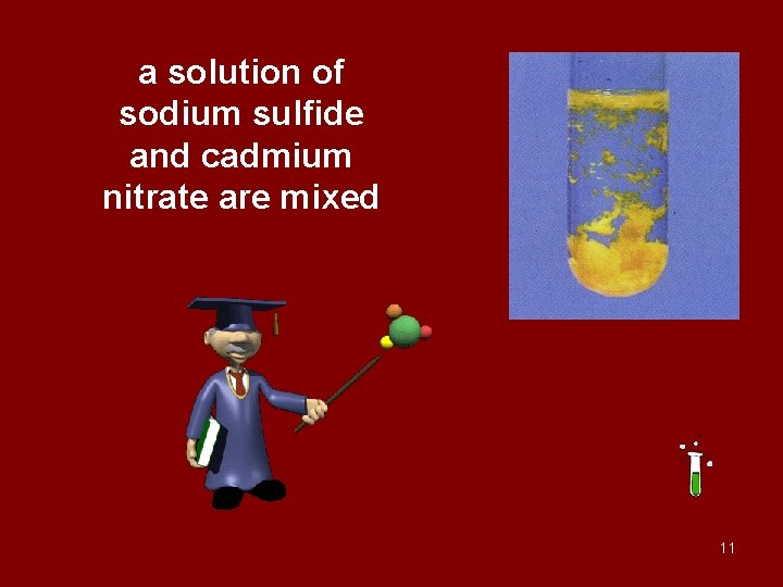 a solution of sodium sulfide and cadmium nitrate are mixed 11 