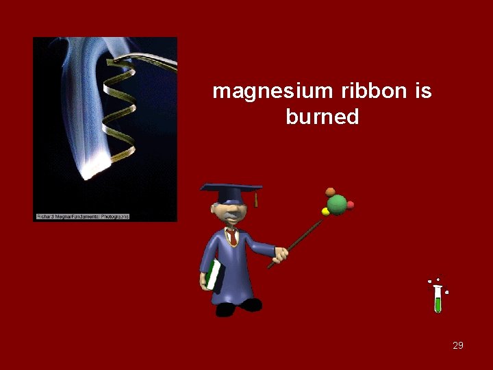 magnesium ribbon is burned 29 