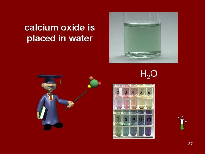 calcium oxide is placed in water H 2 O 37 