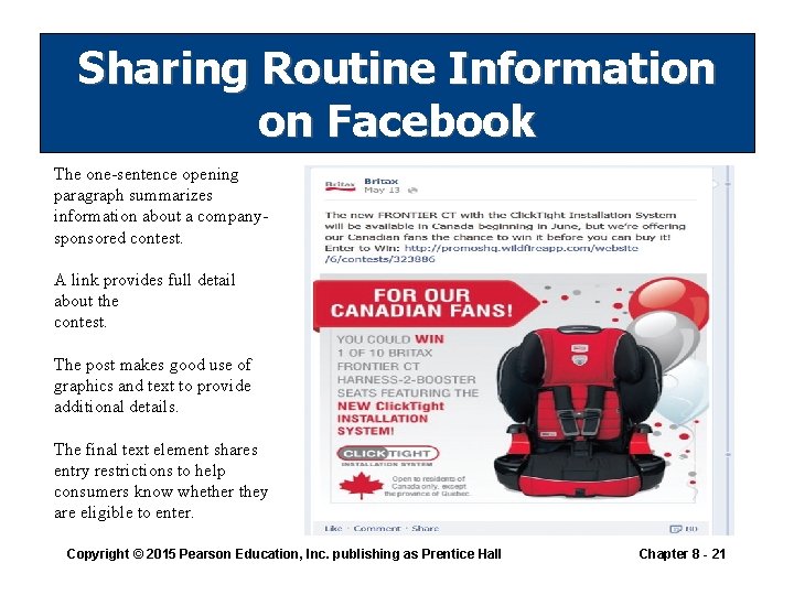 Sharing Routine Information on Facebook The one-sentence opening paragraph summarizes information about a companysponsored Sharing Routine Information on Facebook The one-sentence opening paragraph summarizes information about a companysponsored
