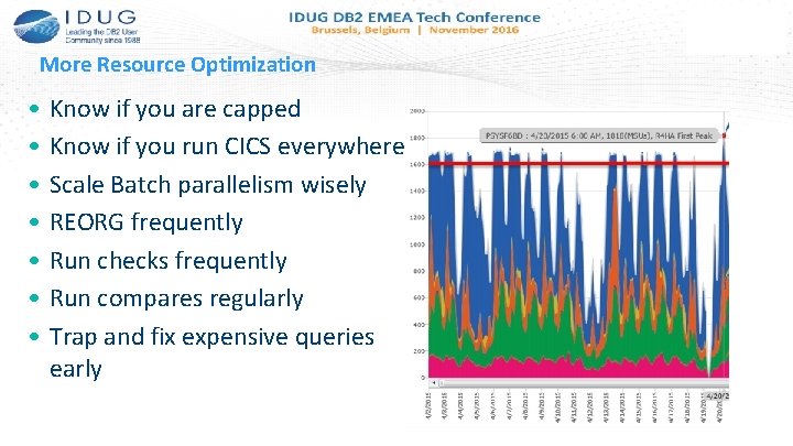 More Resource Optimization • • Know if you are capped Know if you run