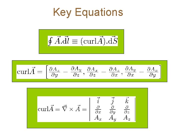 Key Equations 