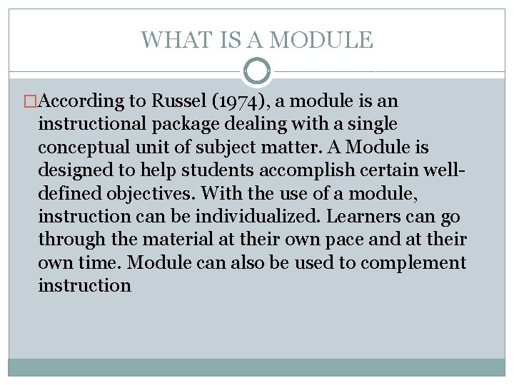 Learning Module Role Out PARTS OF A LEARNING RESOURCE SMALLBIG BOOK 1