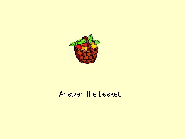 Answer: the basket. 