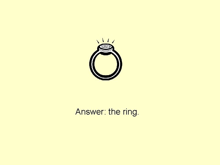 Answer: the ring. 