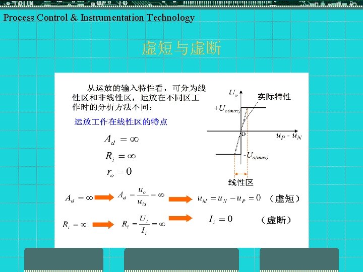 Process Control & Instrumentation Technology 虚短与虚断 