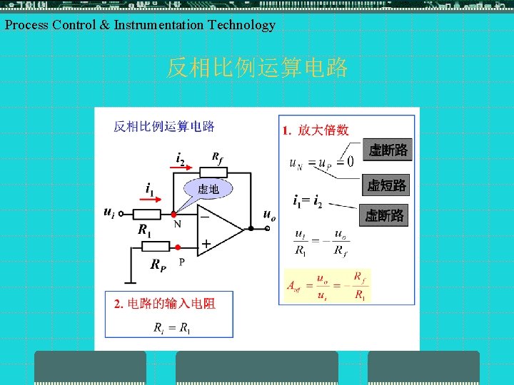 Process Control & Instrumentation Technology 反相比例运算电路 