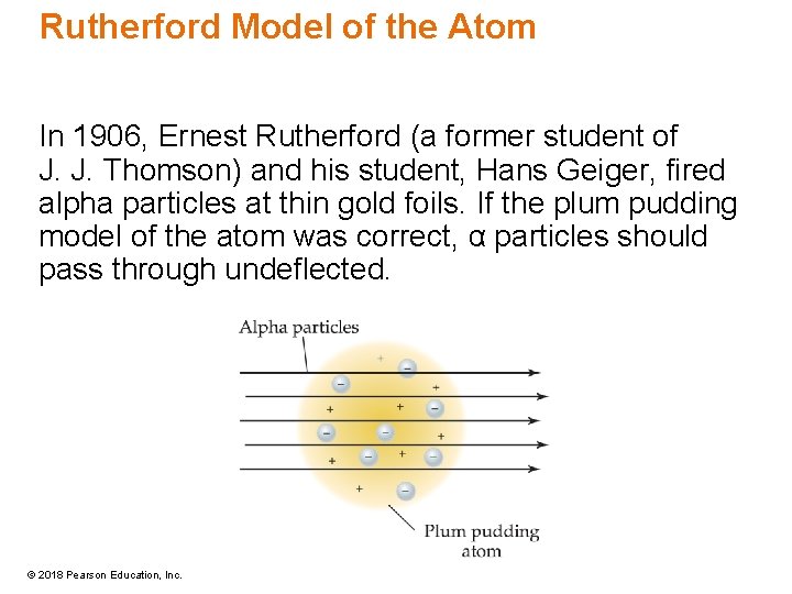 Rutherford Model of the Atom In 1906, Ernest Rutherford (a former student of J.