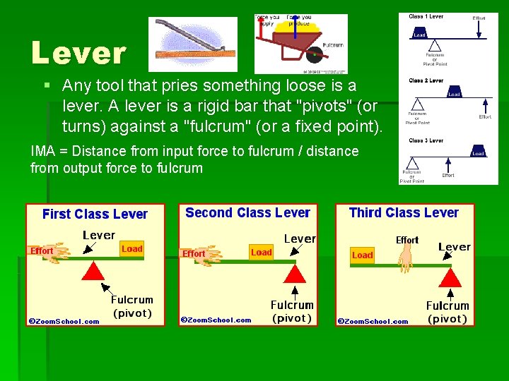 Lever § Any tool that pries something loose is a lever. A lever is Lever § Any tool that pries something loose is a lever. A lever is