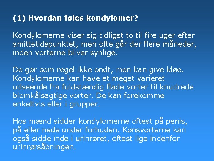 Mænd kønsvorter hos Udslæt i