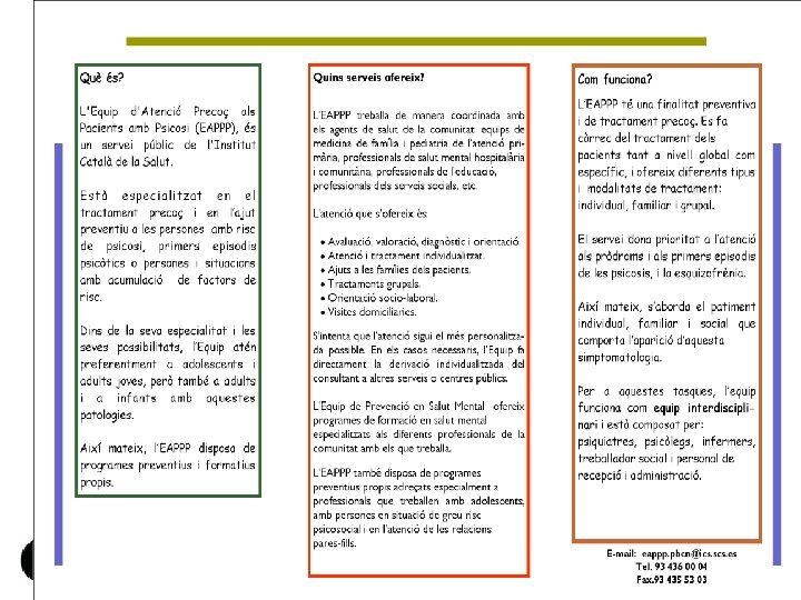 Institut Català de la Salut Servei d’Atenció Primària SAP Dreta de Barcelona 