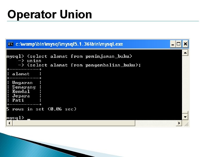 Operator Union Operator Union