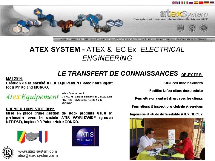 ATEX SYSTEM - ATEX & IEC Ex ELECTRICAL ENGINEERING LE TRANSFERT DE CONNAISSANCES MAI