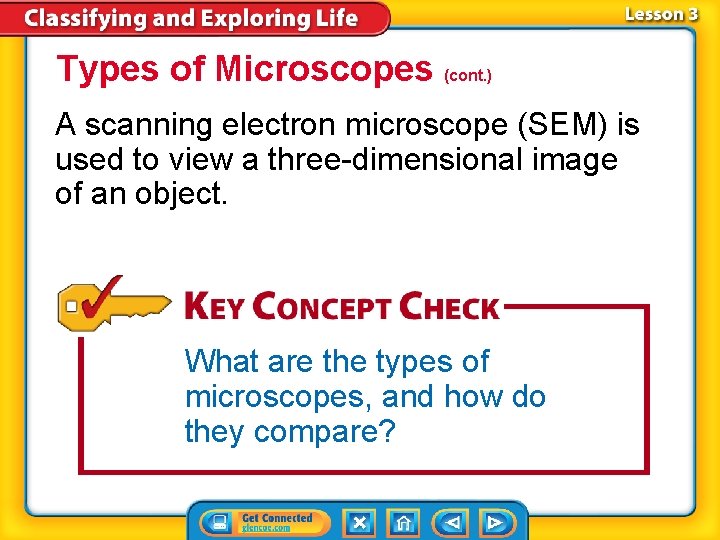 Types of Microscopes (cont. ) A scanning electron microscope (SEM) is used to view