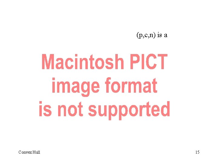 (p, c, n) is a Convex Hull 15 