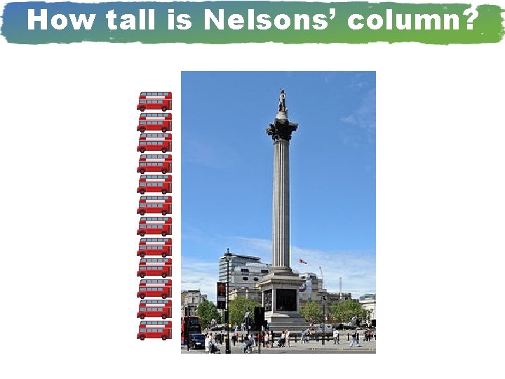 How tall is Nelsons’ column? 