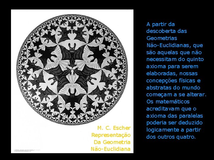 M. C. Escher Representação Da Geometria Não-Euclidiana A partir da descoberta das Geometrias Não-Euclidianas,