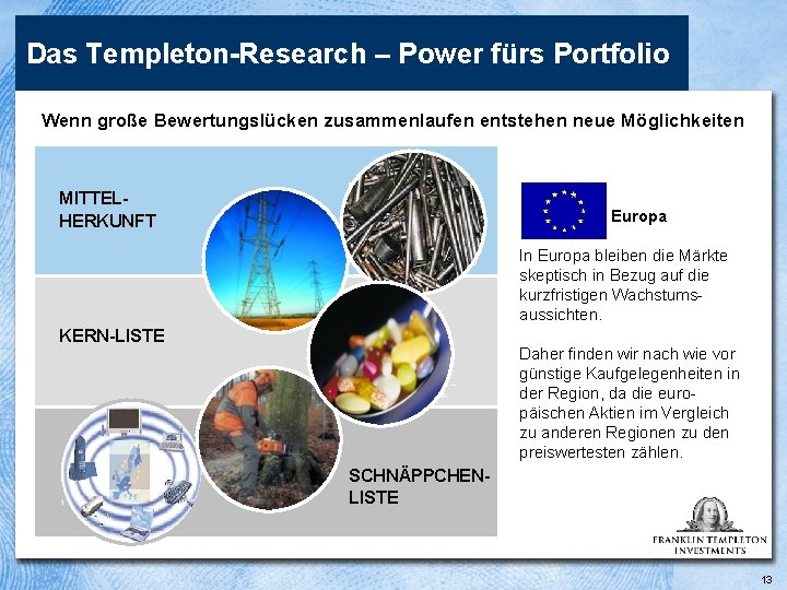 Das Templeton-Research – Power fürs Portfolio Wenn große Bewertungslücken zusammenlaufen entstehen neue Möglichkeiten MITTELHERKUNFT