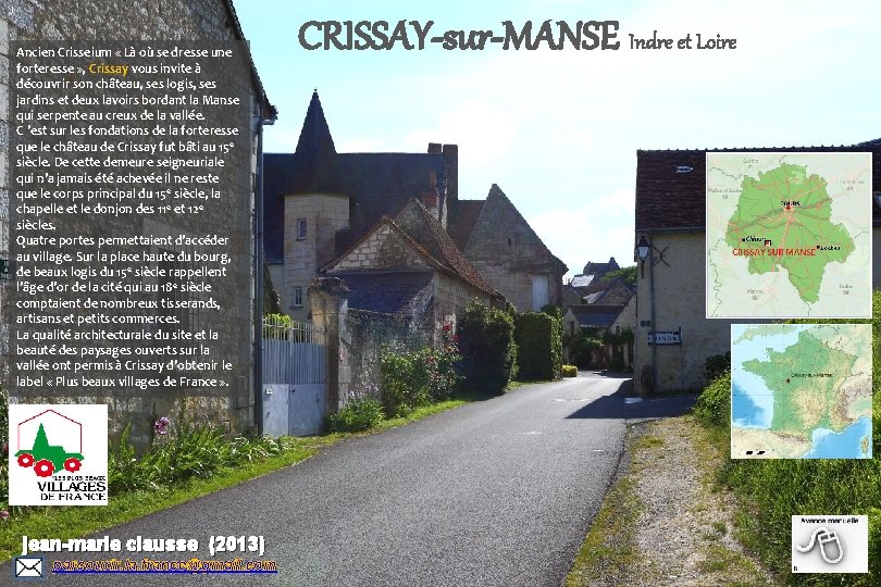 J Ancien Crisseium « Là où se dresse une forteresse » , Crissay vous