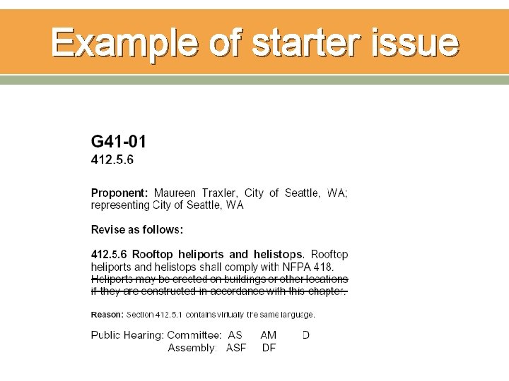 Example of starter issue Example of starter issue