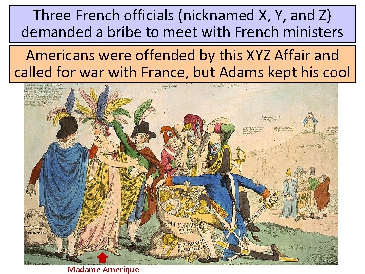 Three French officials (nicknamed X, Y, and Z) demanded a bribe to meet with