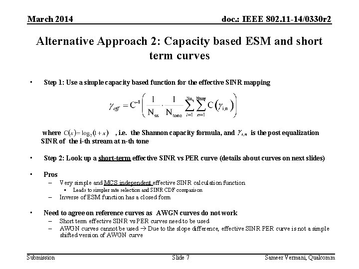March 2014 doc. : IEEE 802. 11 -14/0330 r 2 Alternative Approach 2: Capacity