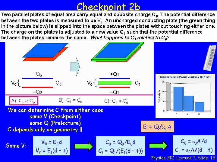 Checkpoint 2 b Two parallel plates of equal area carry equal and opposite charge