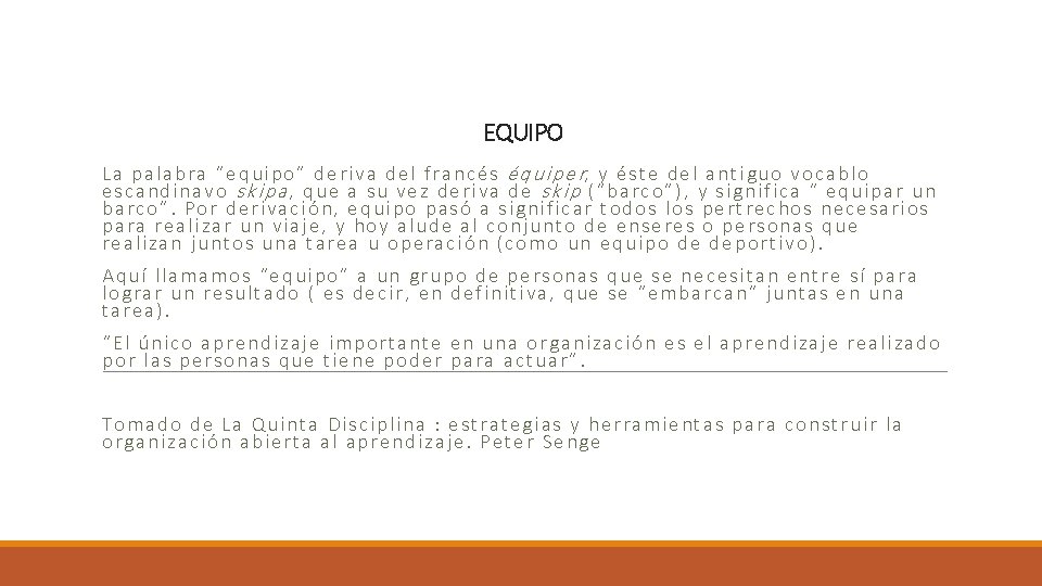 EQUIPO L a p a l a b r a “ e q u