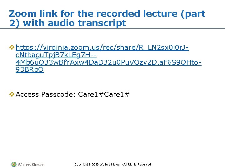 Zoom link for the recorded lecture (part 2) with audio transcript v https: //virginia. Zoom link for the recorded lecture (part 2) with audio transcript v https: //virginia.