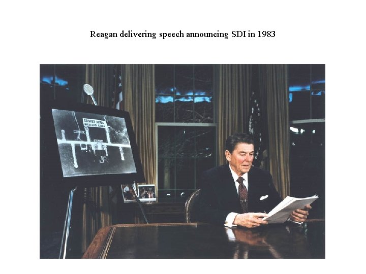 Reagan delivering speech announcing SDI in 1983 