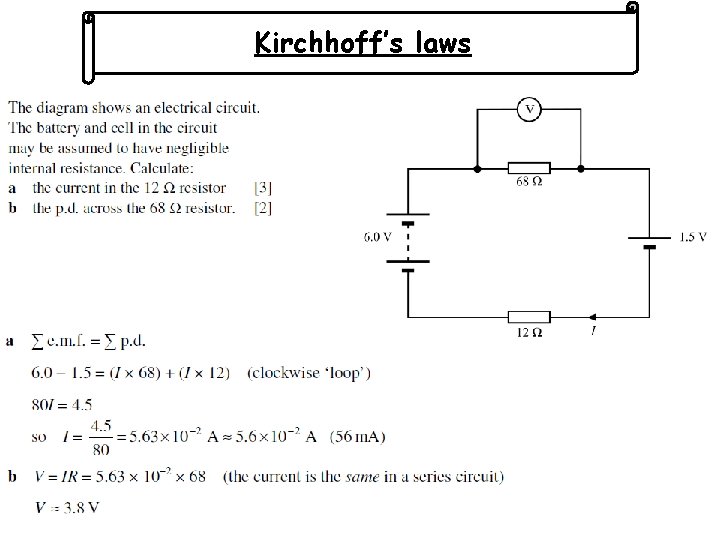 Kirchhoff’s laws 