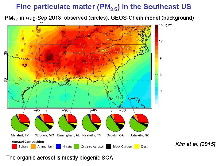 Fine particulate matter (PM 2. 5) in the Southeast US PM 2. 5 in Fine particulate matter (PM 2. 5) in the Southeast US PM 2. 5 in