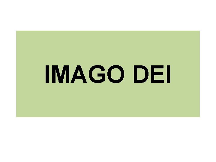 IMAGO DEI 