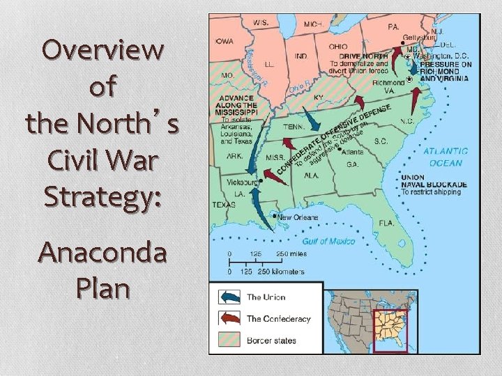Overview of the North’s Civil War Strategy: Anaconda Plan 