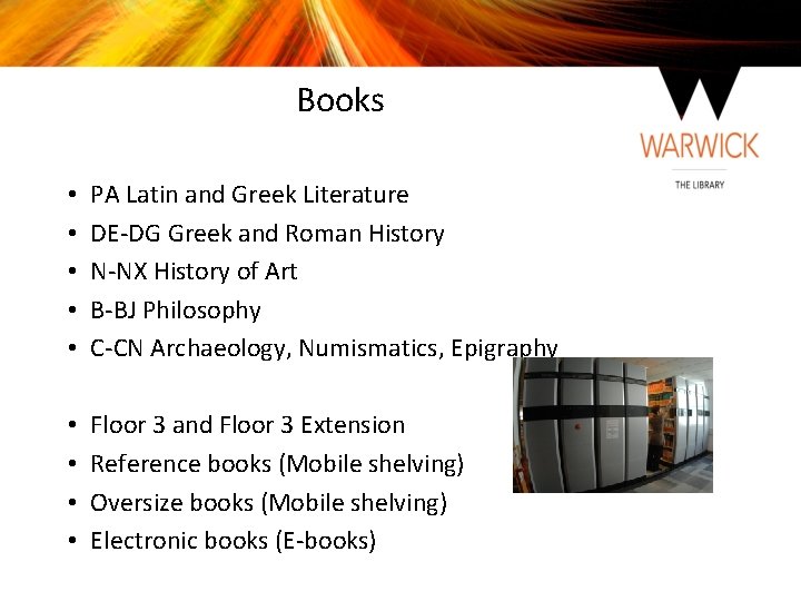 Books • • • PA Latin and Greek Literature DE-DG Greek and Roman History