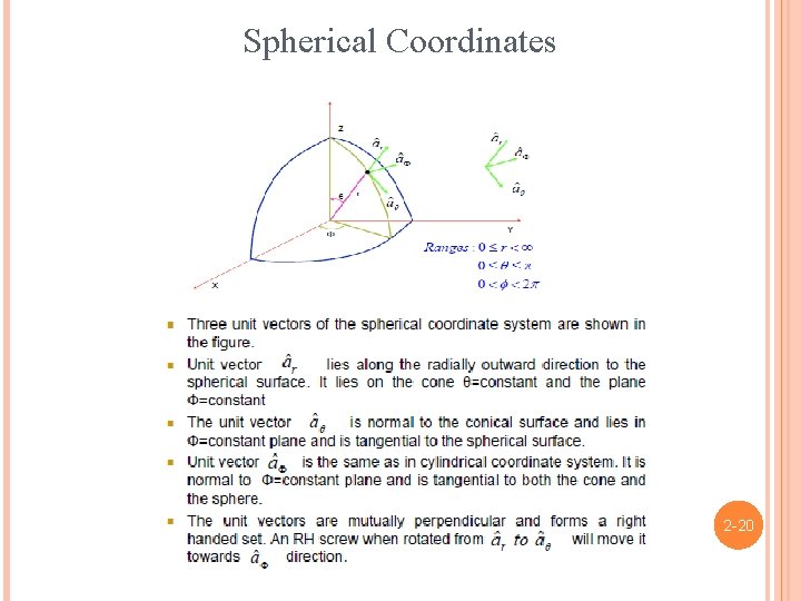 Spherical Coordinates 2 -20 