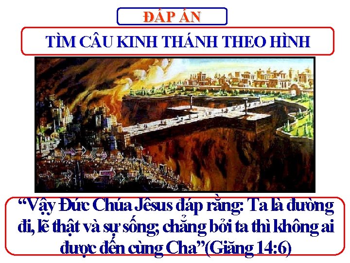 ĐÁP ÁN TÌM C U KINH THÁNH THEO HÌNH “Vậy Đức Chúa Jêsus đáp