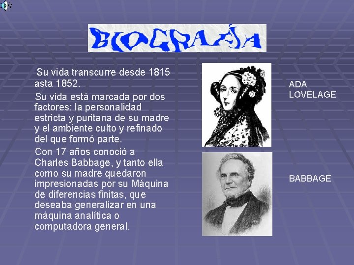 Su vida transcurre desde 1815 asta 1852. Su vida está marcada por dos factores:
