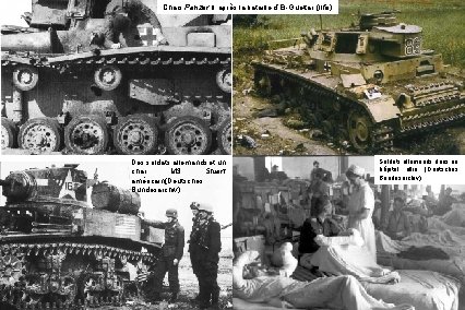 Chars Panzer II après la bataille d’El-Guettar (Iife) Des soldats allemands et un char