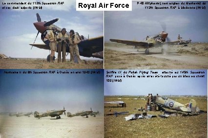 Le commandant du 112 th Squadron RAF et ses deux adjoints (IWM) Royal Air