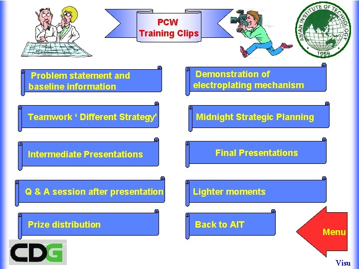 PCW Training Clips Problem statement and baseline information Demonstration of electroplating mechanism Teamwork ‘ PCW Training Clips Problem statement and baseline information Demonstration of electroplating mechanism Teamwork ‘